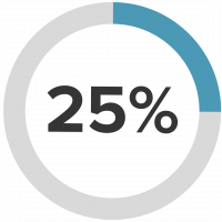 25 percent 25 percent